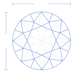 Diamonds top view