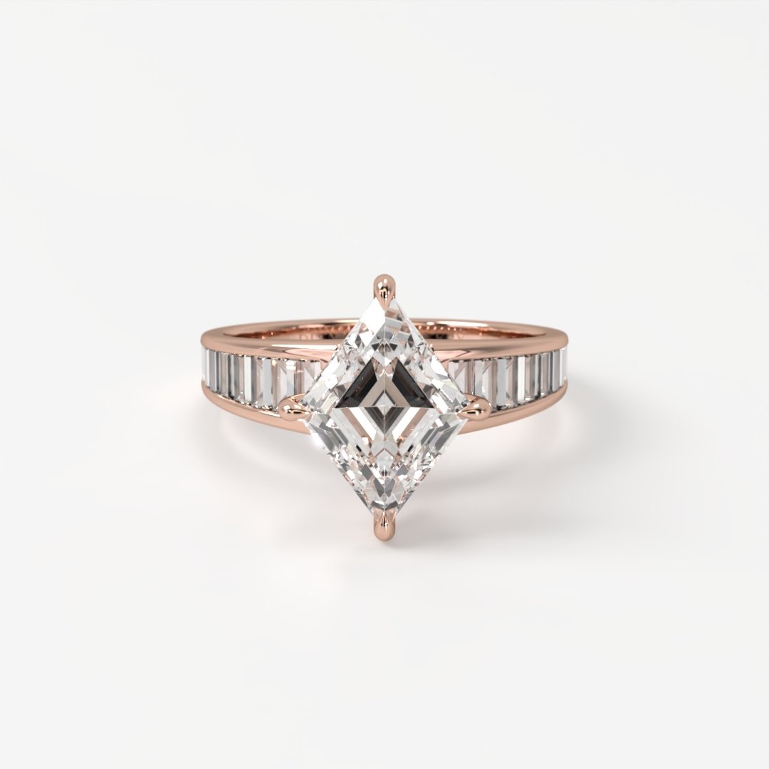 Giovanna | 3.72ct Luxurious Lozenge Cut with Baguette Accents