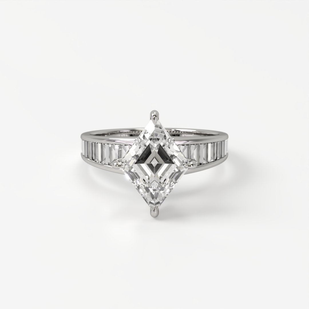 Giovanna | 3.72ct Luxurious Lozenge Cut with Baguette Accents